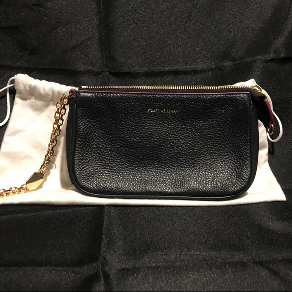 NWT Stuart Weitzman small handbag with gold chain - Picture 3 of 3